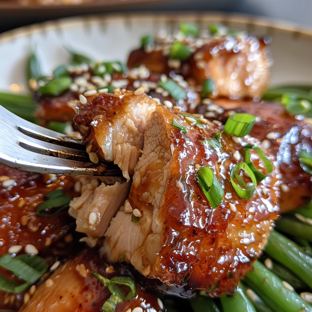 fresh ingredients for Crispy Air Fryer Gochujang Glazed Chicken Thighs With Sesame Green Beans For A Flavorful Weeknight Dinner