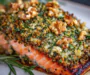 Healthy Walnut Crusted Salmon with Roasted Asparagus