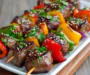 Juicy Teriyaki Beef Skewers with Bell Peppers for Summer BBQ