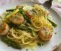 Lemon Butter Scallop Pasta with Asparagus