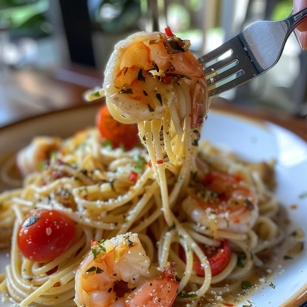 fresh ingredients for Quick & Zesty Lemon Garlic Shrimp Scampi With Cherry Tomatoes & Angel Hair Pasta For Busy Weeknights