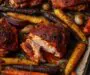 Smoked Paprika Chicken Thighs with Rainbow Carrots & Onions