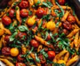 Spicy Arrabiata Penne with Burst Tomatoes and Basil