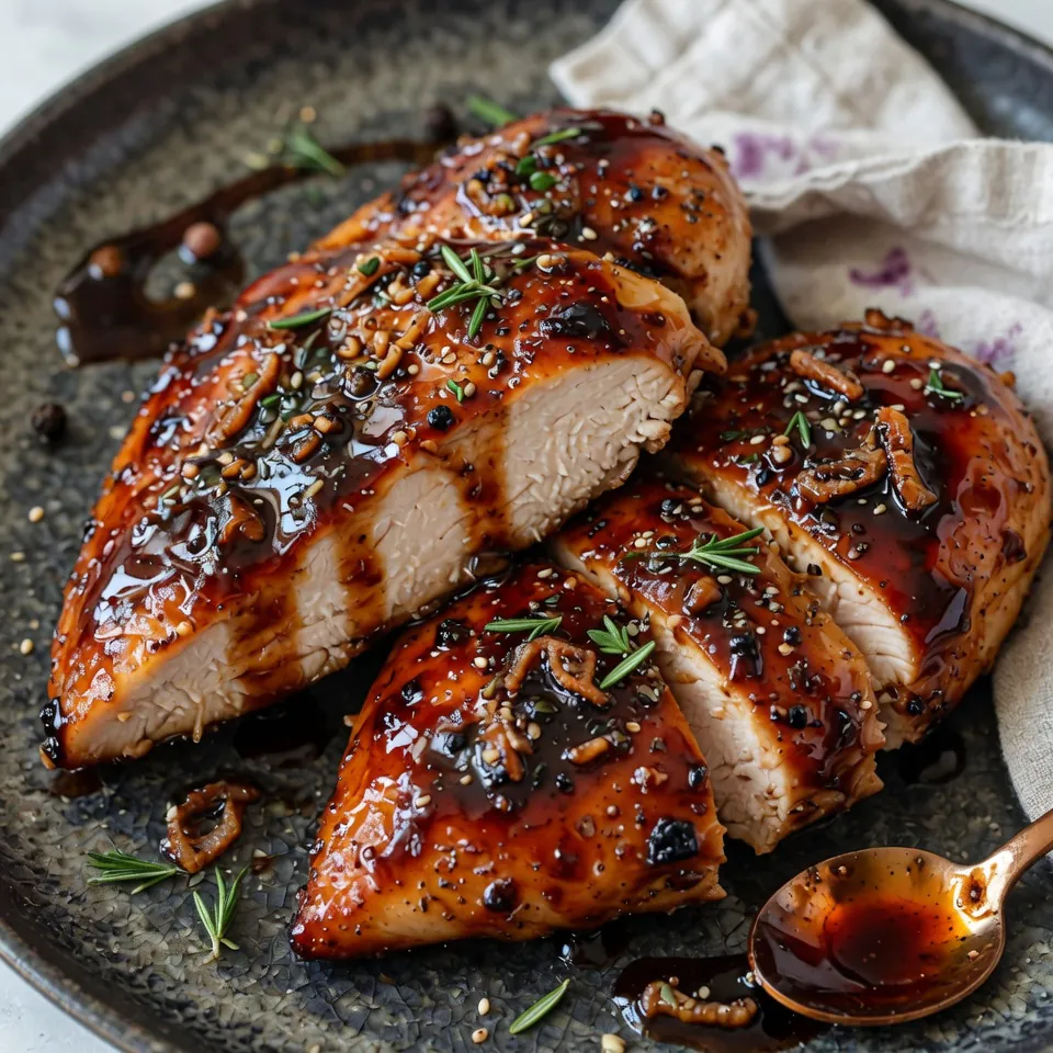 fresh ingredients for Sticky Balsamic Glazed Chicken Breasts That Look Fancy But Are So Simple