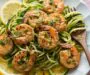 Zesty Lemon Garlic Butter Shrimp Tossed With Fresh Zucchini Noodles